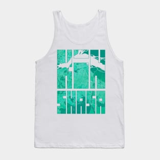 Kinshasa, Congo City Map Typography - Watercolor Tank Top